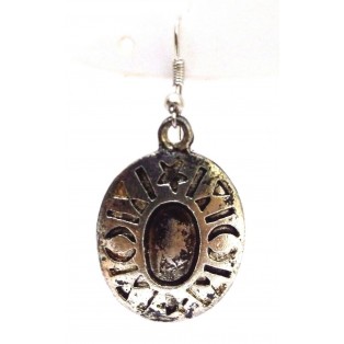 Silver Oxidized Earring Hook Dangle Drop Long Asian Novelty Tribal - THE CAVE